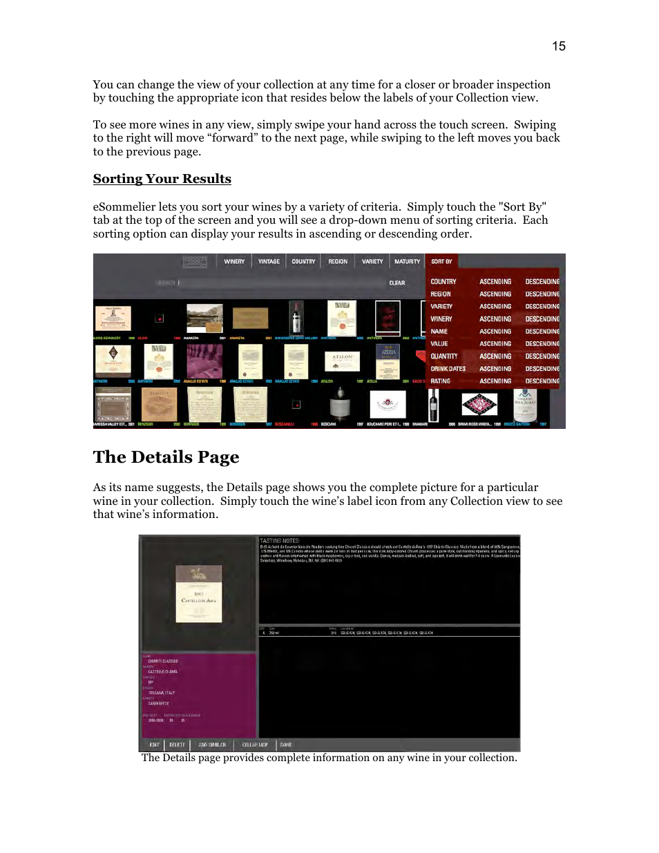 The details page | Vintage Cellars ESOMM004 User Manual | Page 17 / 24