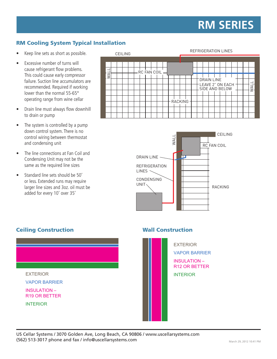 Rm series | Vintage Cellars RM Series Series Split System User Manual | Page 3 / 3