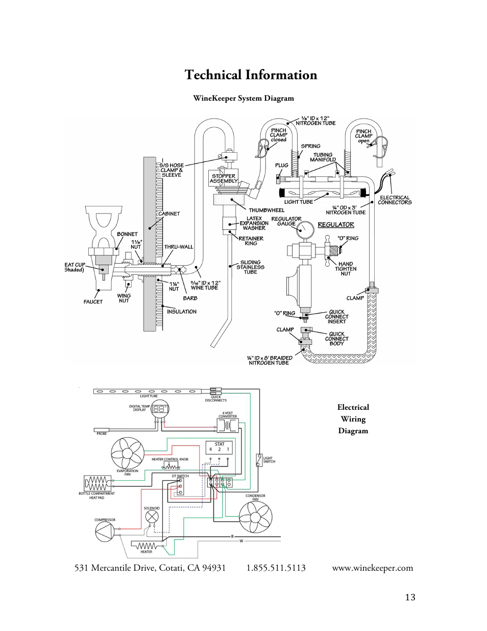 Technical information | Vintage Cellars Magnum 12-Bottle User Manual | Page 13 / 13