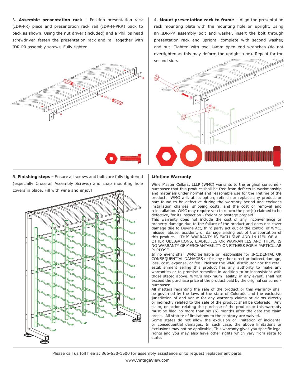 VintageView IDR4H - 4 Half Island Display Rack User Manual | Page 2 / 2