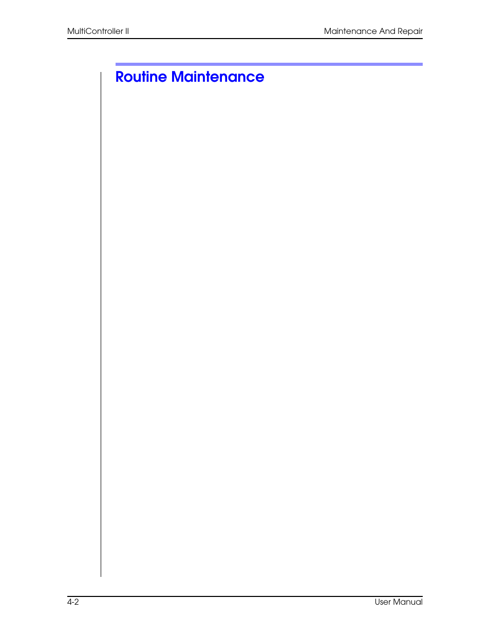 Routine maintenance, Routine maintenance –2 | Vinten Radamec AutoCam Multicontroller II User Manual | Page 56 / 62