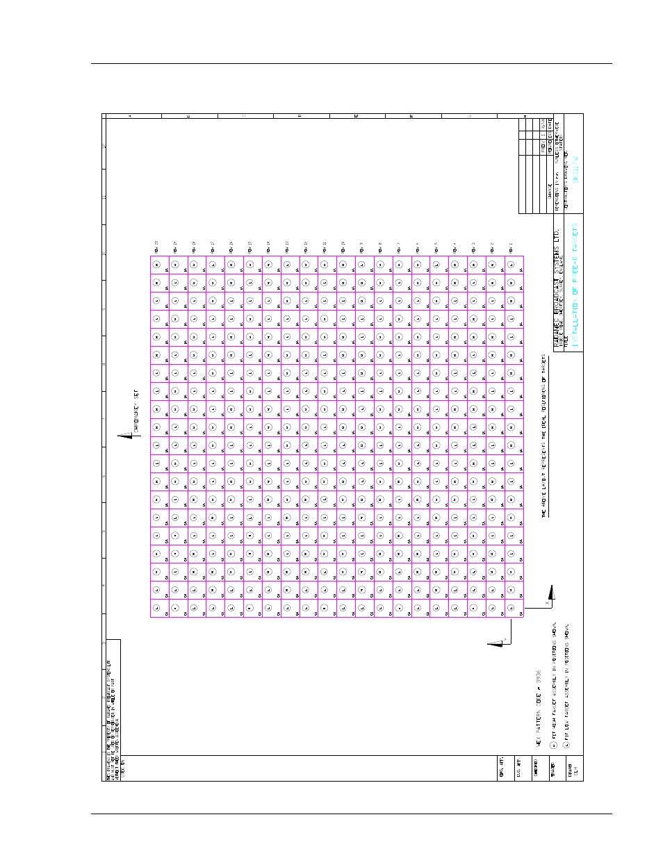 Appendix g, target array template diagram | Vinten Radamec Free-d User Manual | Page 46 / 46