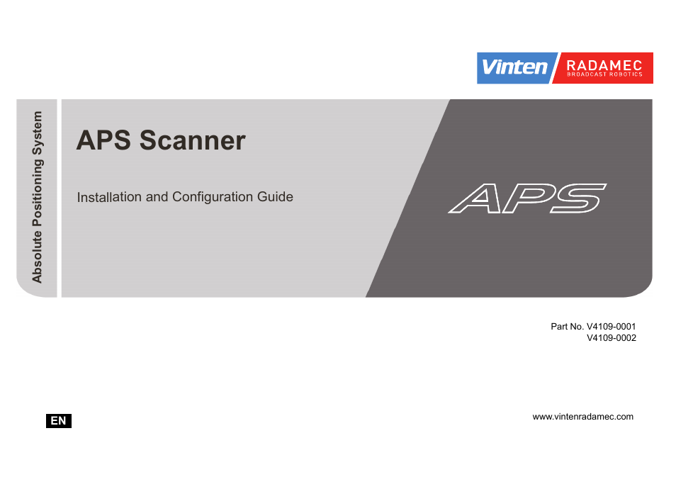 Vinten Radamec Fusion APS User Manual | 28 pages