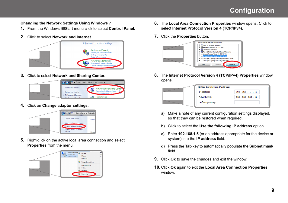 Configuration | Vinten Radamec Fusion APS User Manual | Page 11 / 28