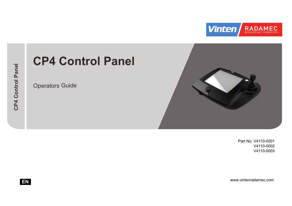 Vinten Radamec Fusion CP4 User Manual | 36 pages