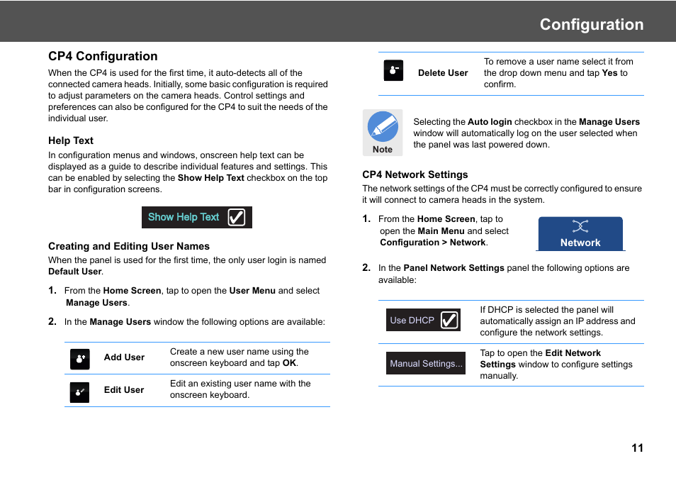 Configuration, Cp4 configuration | Vinten Radamec Fusion CP4 User Manual | Page 13 / 36