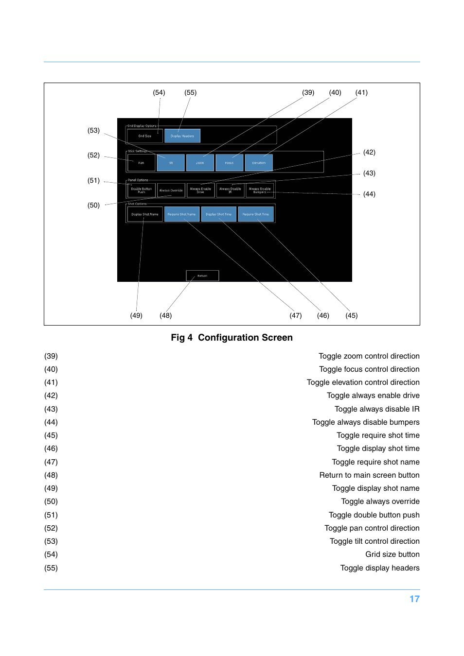 Fig 4 configuration screen | Vinten Radamec Fusion FCS-16 User Manual | Page 19 / 40