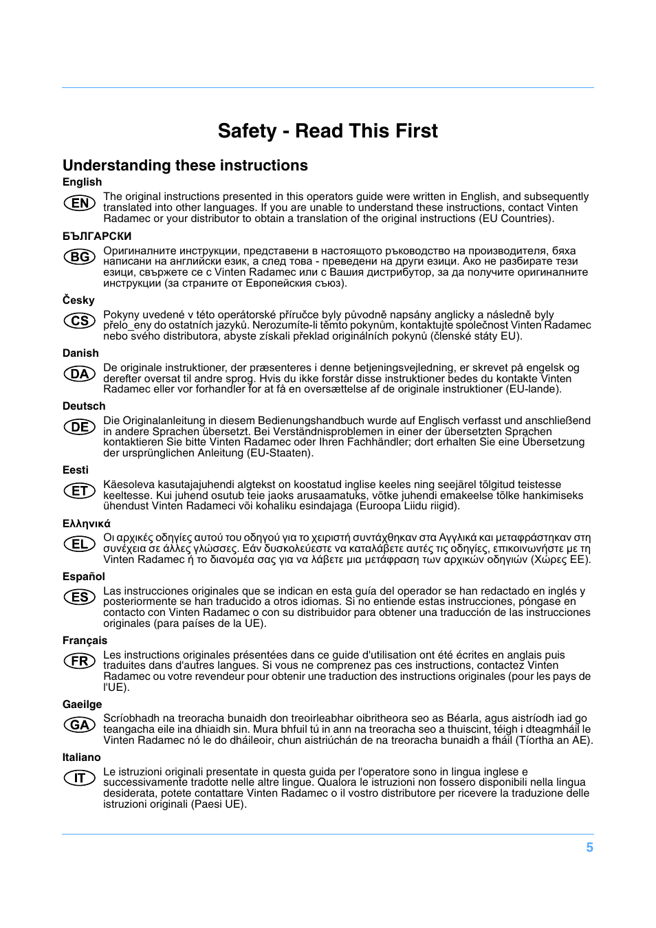 Safety - read this first, Understanding these instructions | Vinten Radamec Fusion FCS-16 User Manual | Page 7 / 40