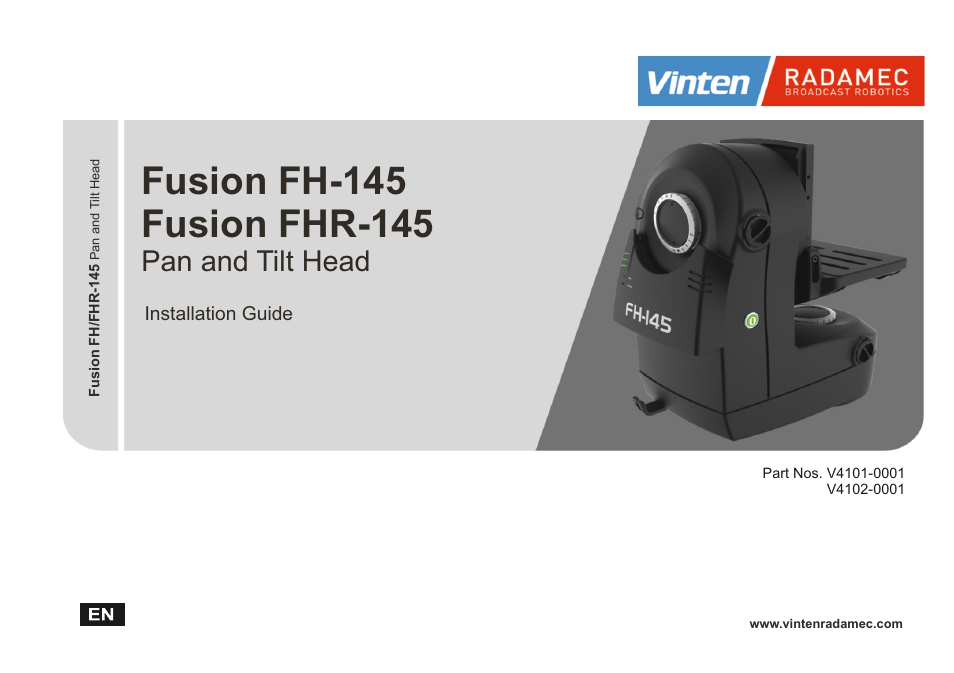 Vinten Radamec Fusion FH-145 User Manual | 24 pages