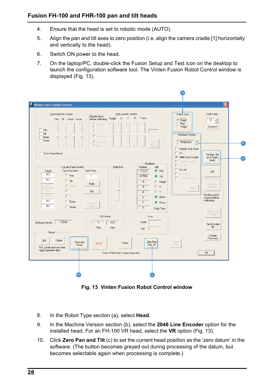 Vinten Radamec Fusion FHR-100 User Manual | Page 30 / 44