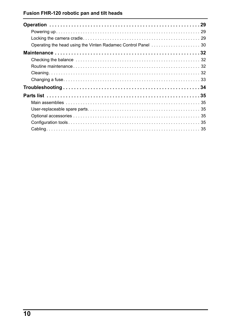 Vinten Radamec Fusion FHR-120 User Manual | Page 12 / 40