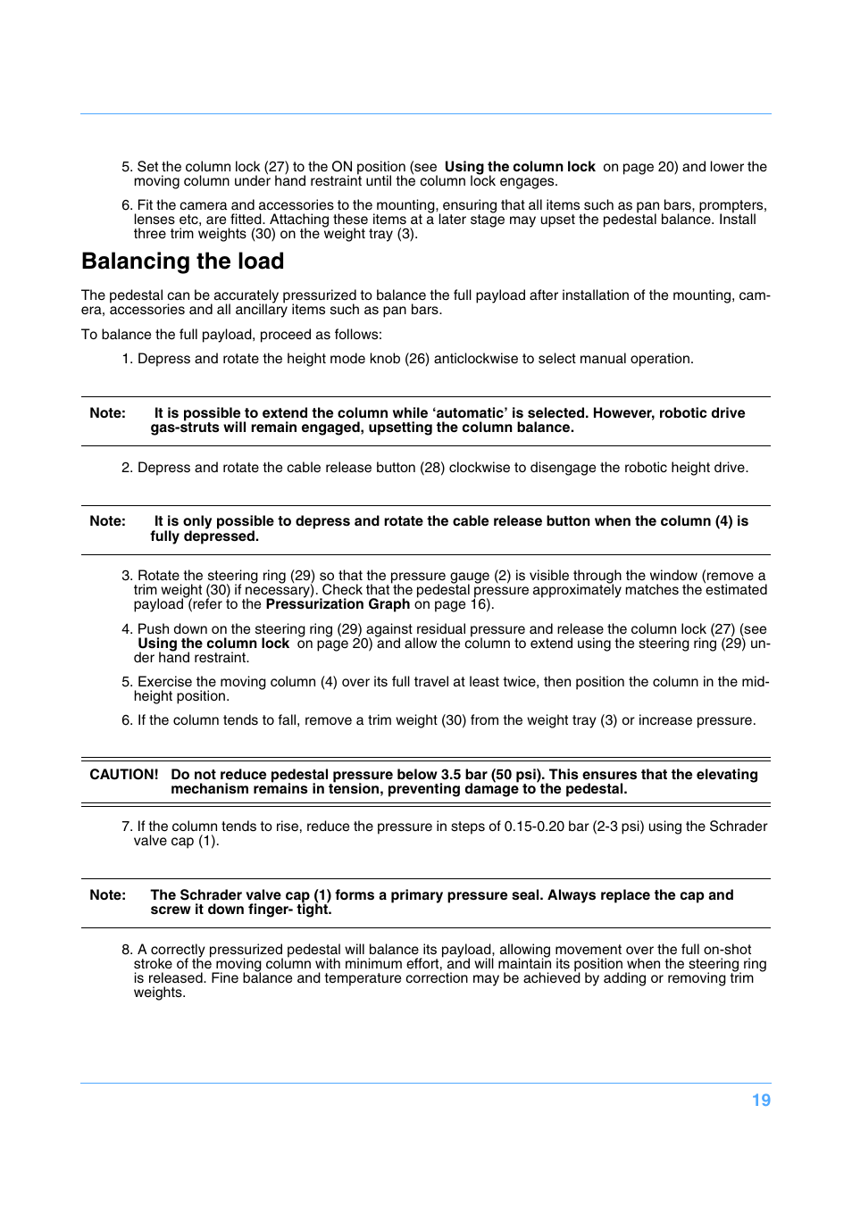 Balancing the load | Vinten Radamec Fusion FP-145 User Manual | Page 20 / 30