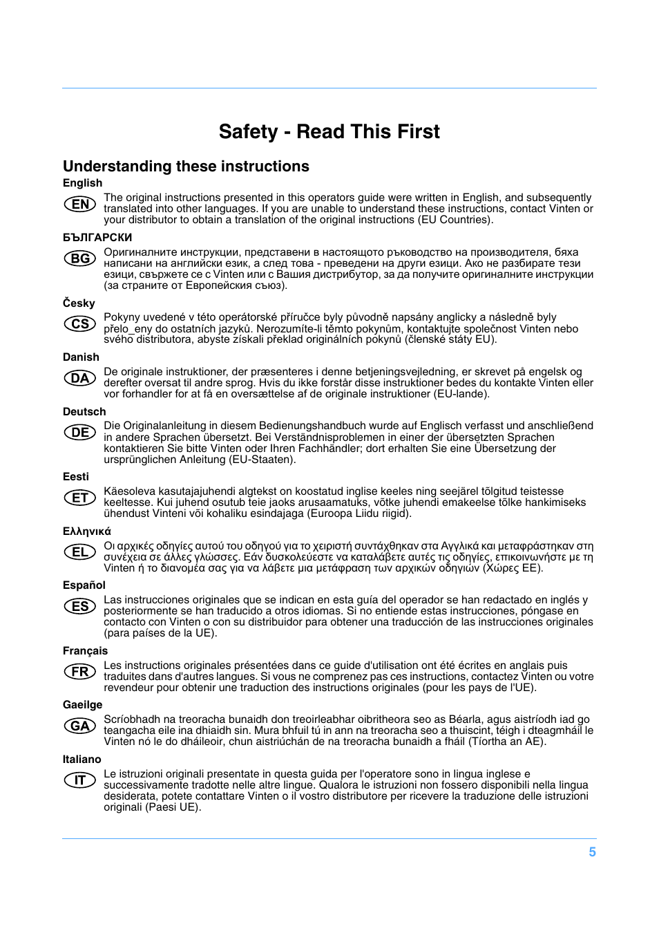 Safety - read this first, Understanding these instructions | Vinten Radamec Fusion FP-145 User Manual | Page 6 / 30