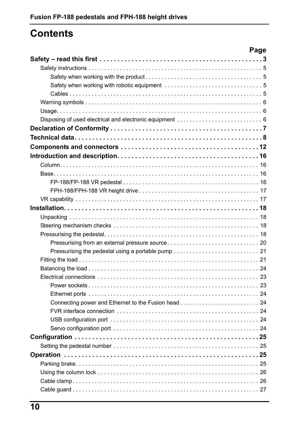 Vinten Radamec Fusion FP-188 User Manual | Page 12 / 38