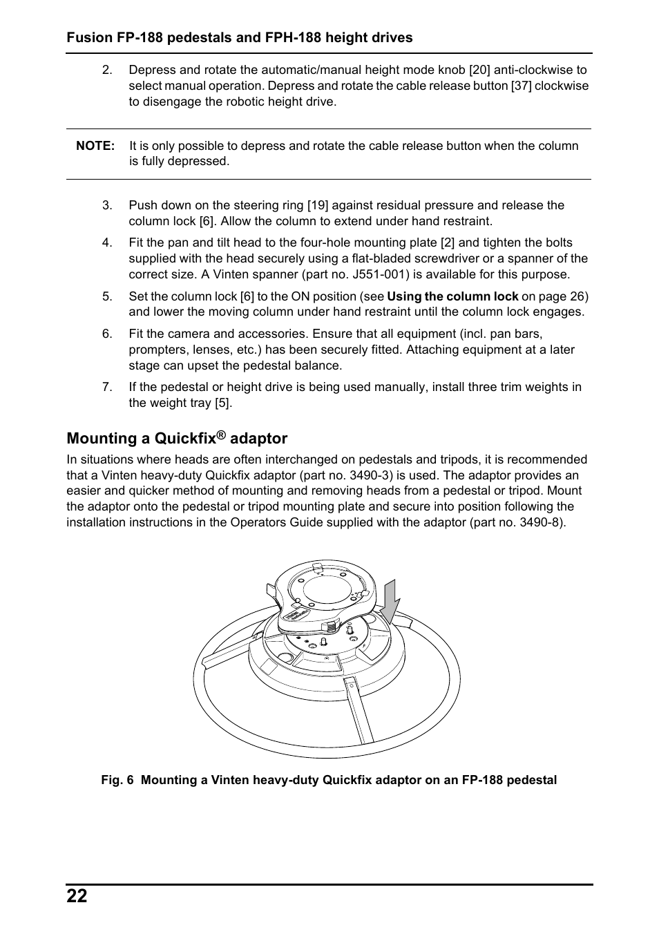 Vinten Radamec Fusion FP-188 User Manual | Page 24 / 38