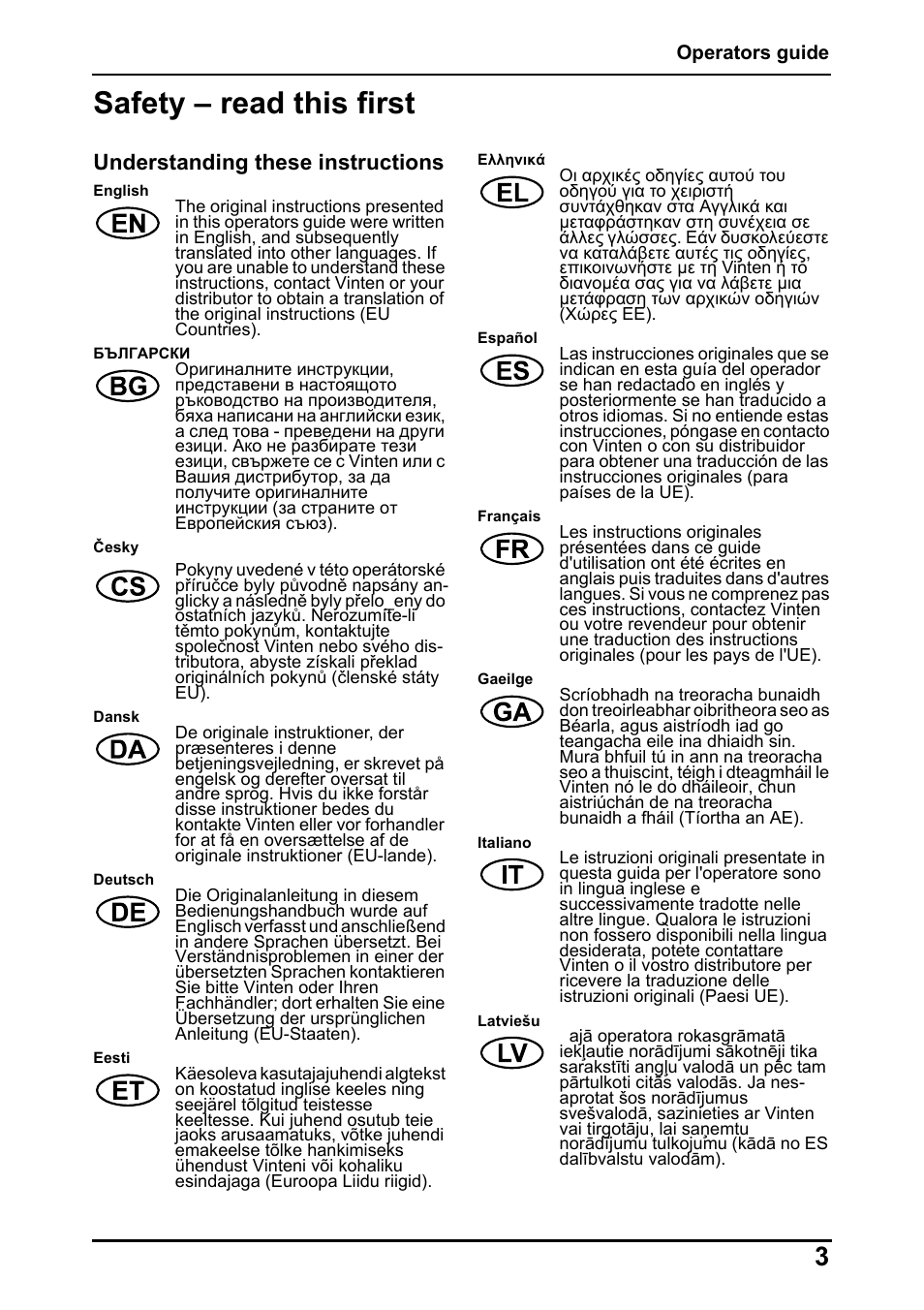 Safety – read this first, Understanding these instructions | Vinten Radamec Fusion FP-188 User Manual | Page 5 / 38