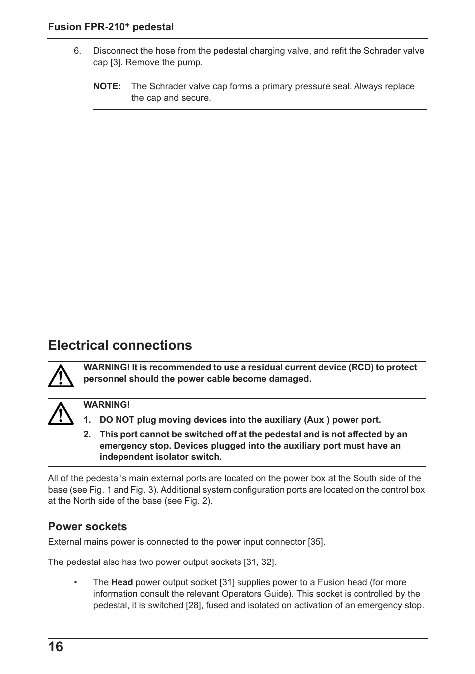 Electrical connections | Vinten Radamec Fusion FPR-210 User Manual | Page 18 / 36