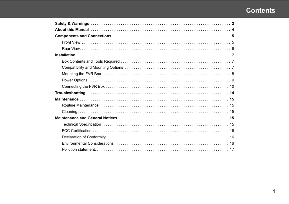 Vinten Radamec Fusion Virtual Reality box (FVR) User Manual | Page 3 / 20