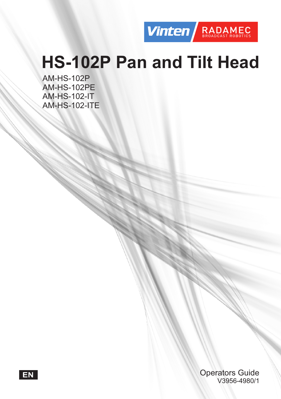 Vinten Radamec HS-102P Pan & Tilt Head User Manual | 30 pages