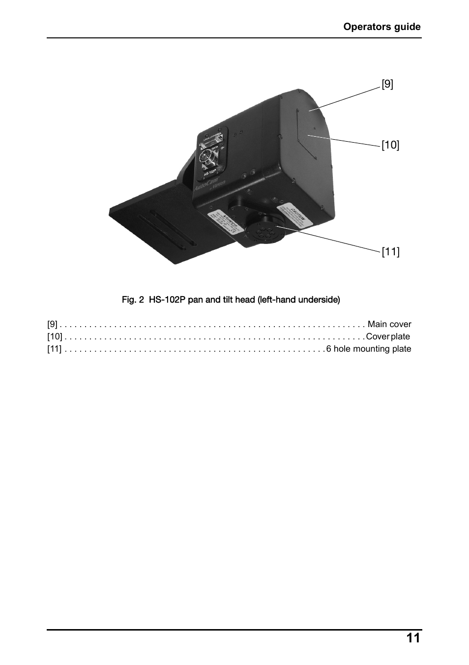 Vinten Radamec HS-102P Pan & Tilt Head User Manual | Page 12 / 30