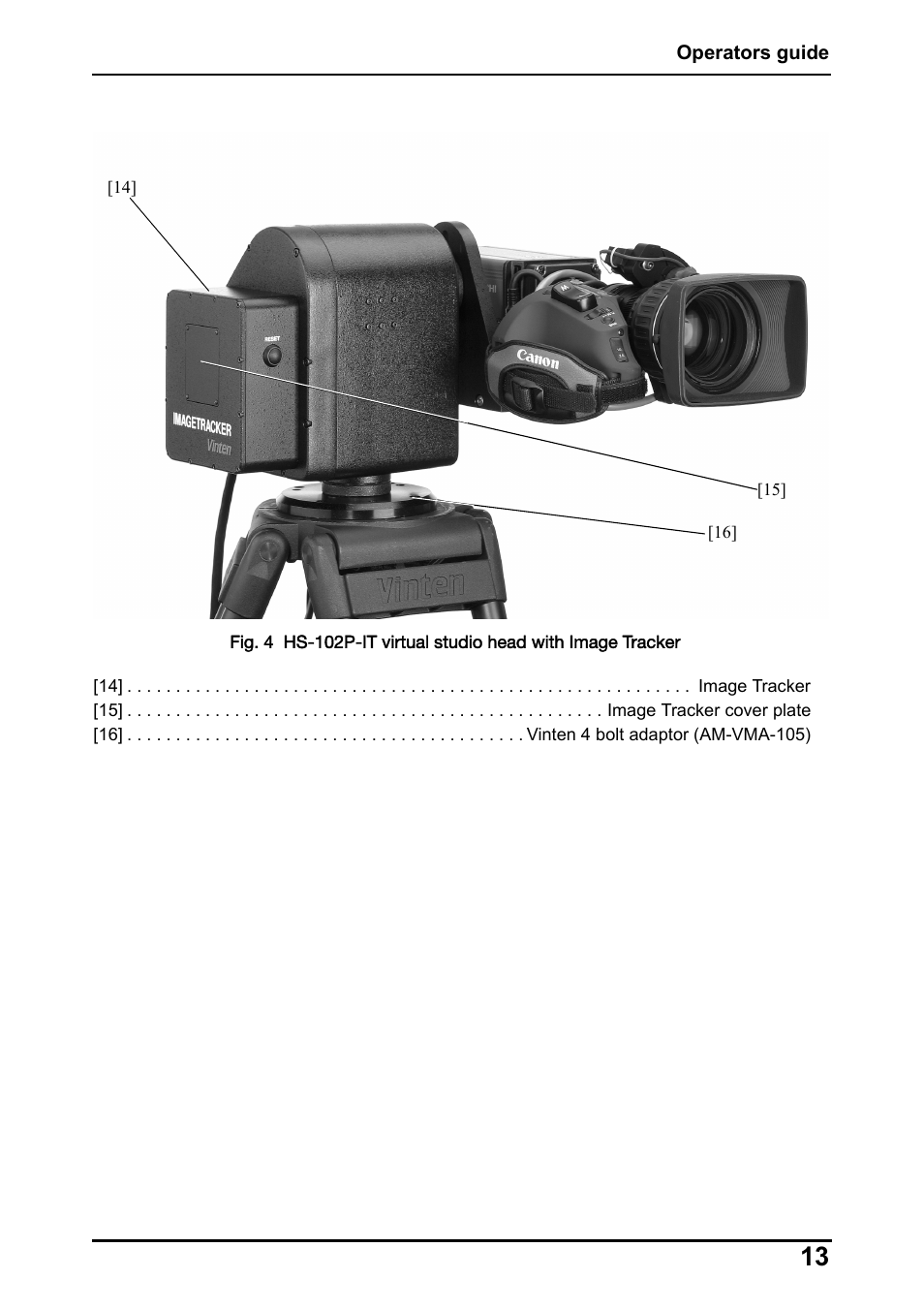 Vinten Radamec HS-102P Pan & Tilt Head User Manual | Page 14 / 30