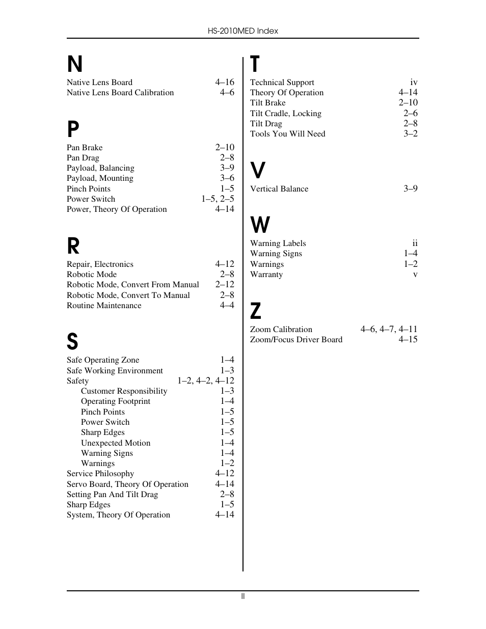 Vinten Radamec HS-2010MED Pan & Tilt Head User Manual | Page 70 / 70