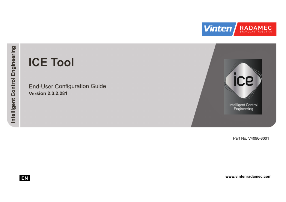 Vinten Radamec ICE Tool User Manual | 24 pages