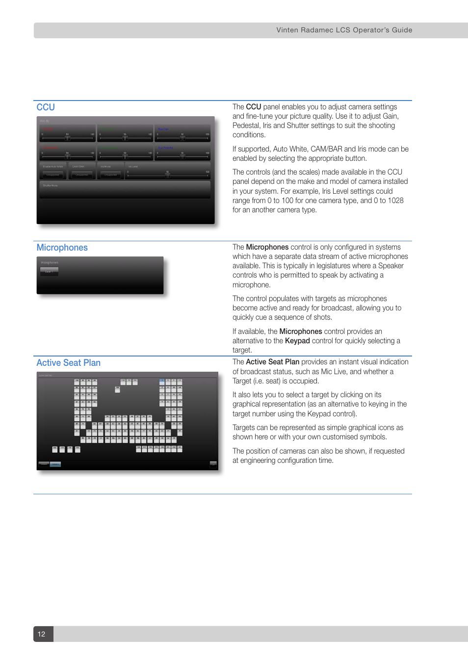 Vinten Radamec Legislative Control System User Manual | Page 14 / 34