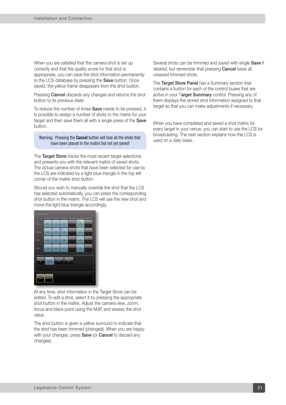 Vinten Radamec Legislative Control System User Manual | Page 23 / 34