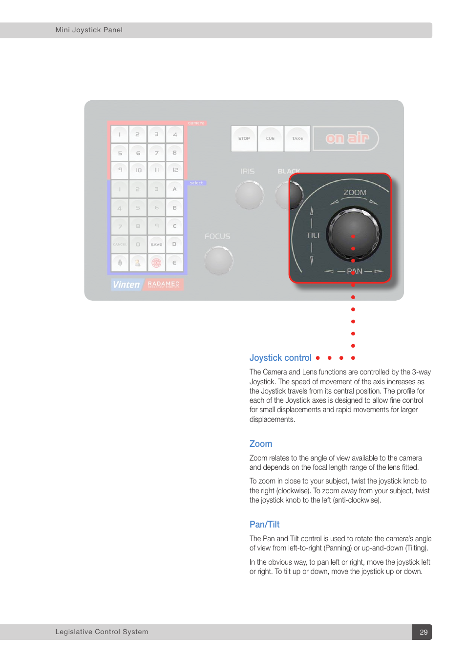 Vinten Radamec Legislative Control System User Manual | Page 31 / 34