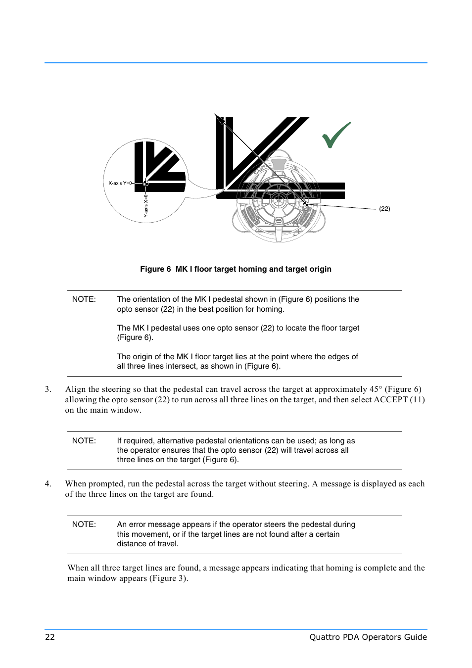 Relative to a studio floor target (figure 6), Figure 6) an, In (figure 6) | Vinten Radamec Quattro SE PDA User Manual | Page 24 / 36