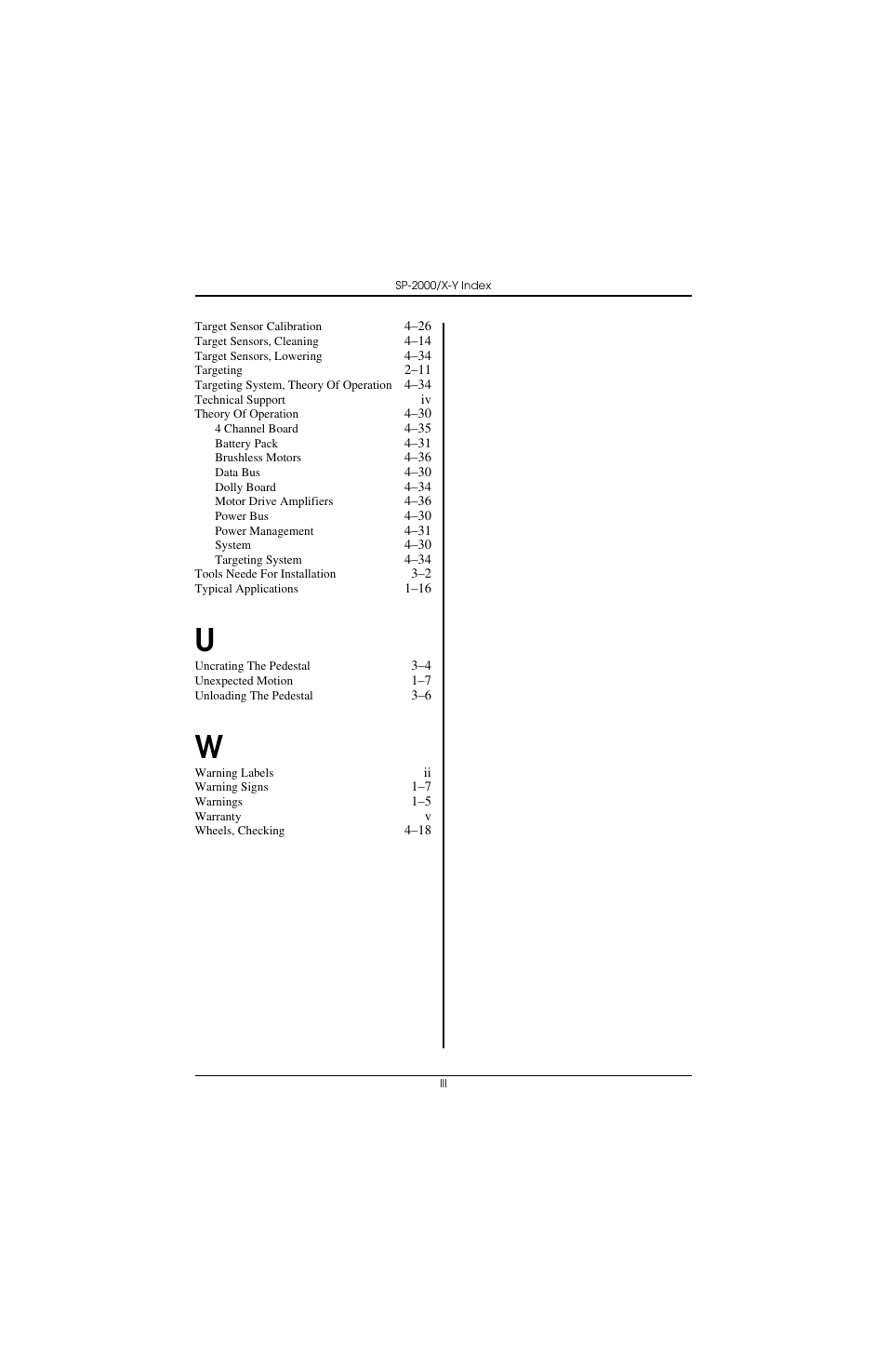 Vinten Radamec SP-2000 Pedestal User Manual | Page 105 / 106