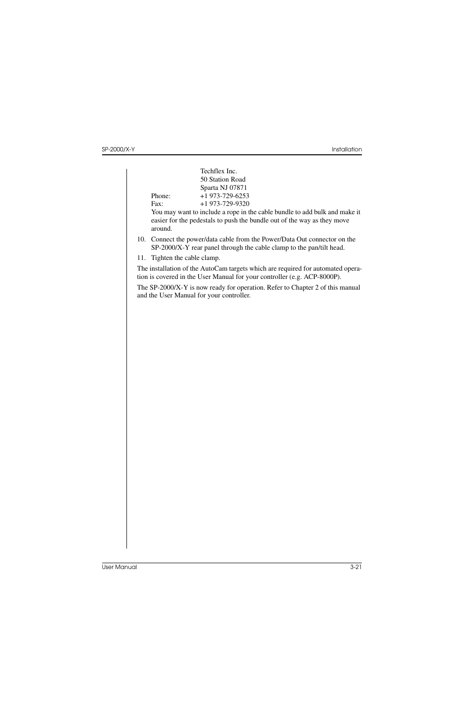 Vinten Radamec SP-2000 Pedestal User Manual | Page 61 / 106