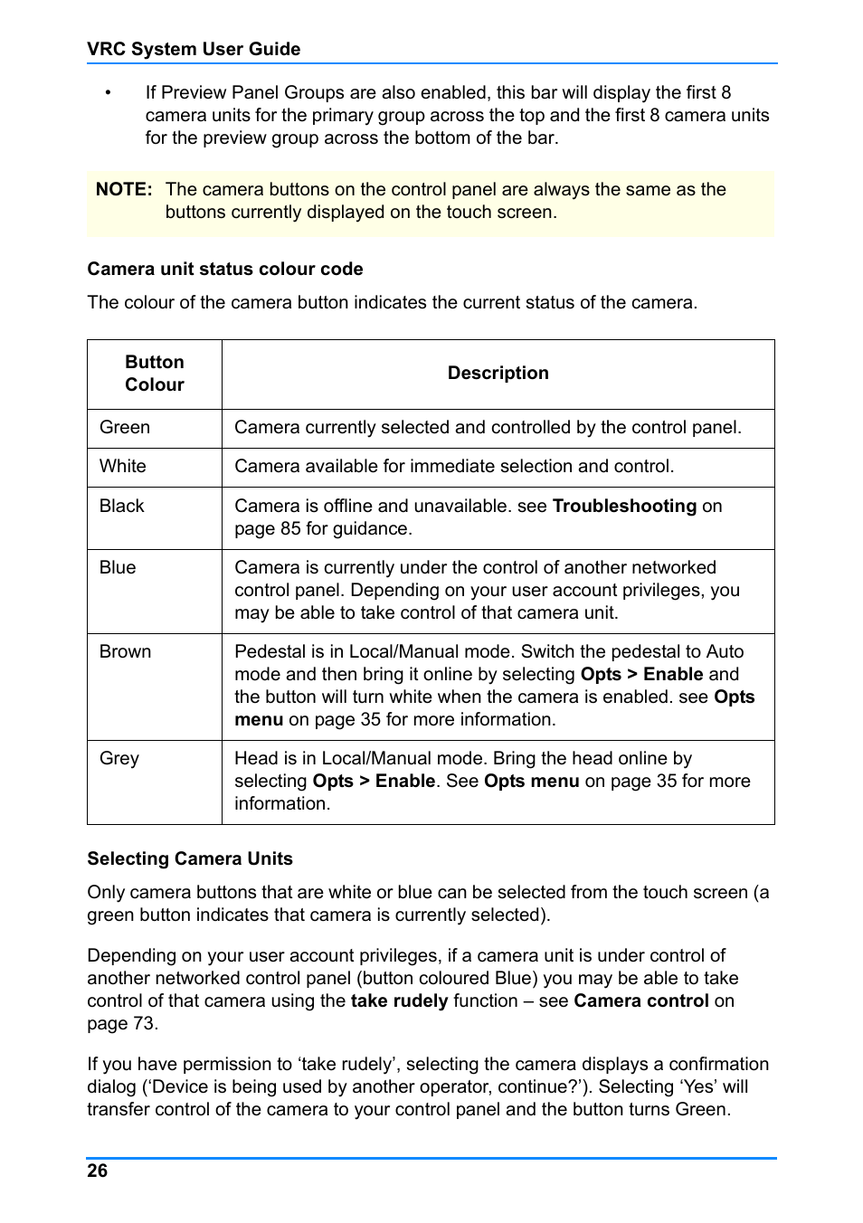 Vinten Radamec Control (VRC) User Manual | Page 27 / 100