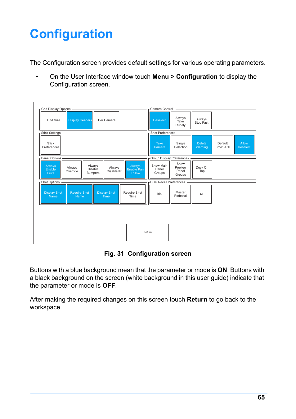 Configuration | Vinten Radamec Control (VRC) User Manual | Page 66 / 100