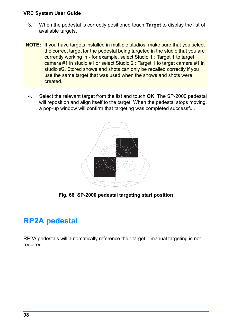Rp2a pedestal | Vinten Radamec Control (VRC) User Manual | Page 99 / 100
