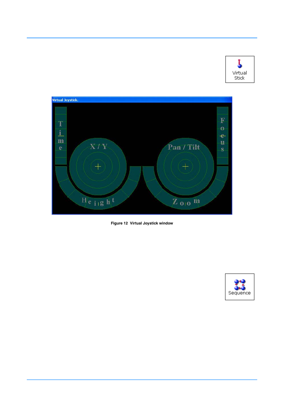 Virtual stick, Sequence of shots | Vinten Radamec HDVRC User Manual | Page 32 / 70
