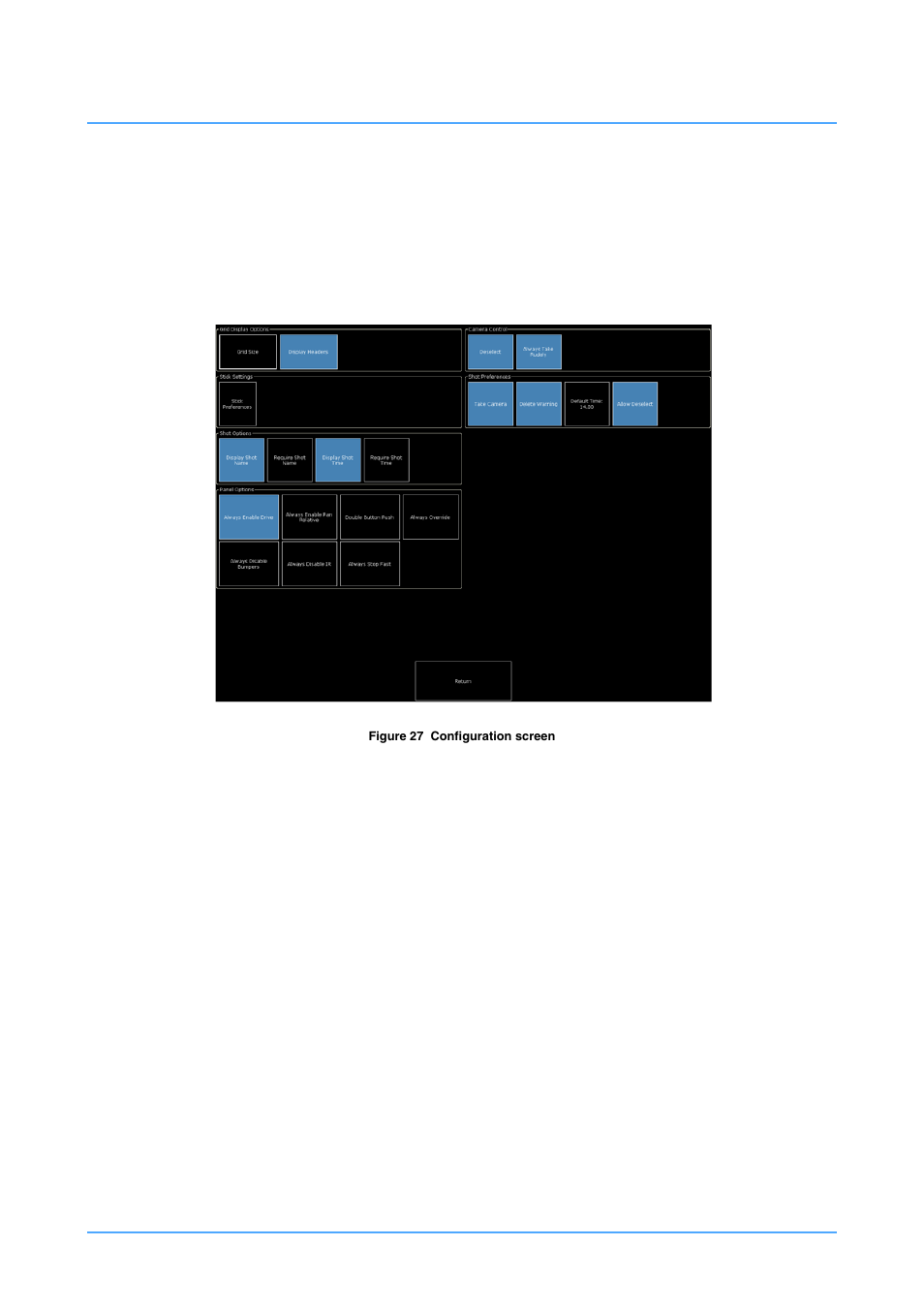 Configuring the vrc system, Grid display options, Grid size | Ge 55), Configuring the vrc system on, Configuring the vrc system o, 55). a, See configuring the vrc system, Ge 55 for details on | Vinten Radamec HDVRC User Manual | Page 57 / 70