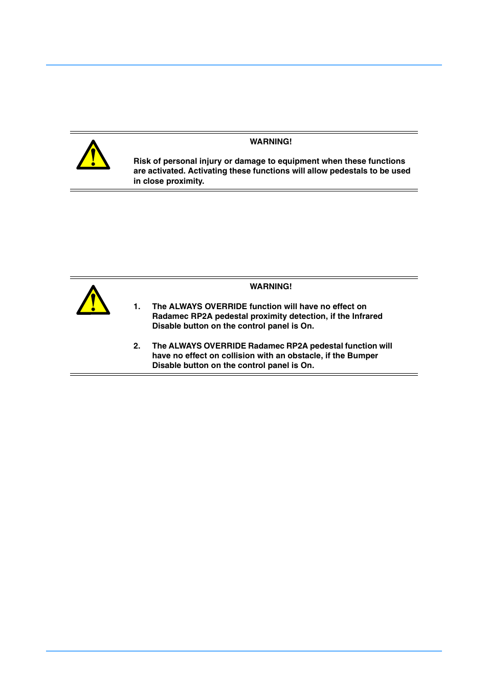 Panel options for pedestals | Vinten Radamec HDVRC User Manual | Page 61 / 70