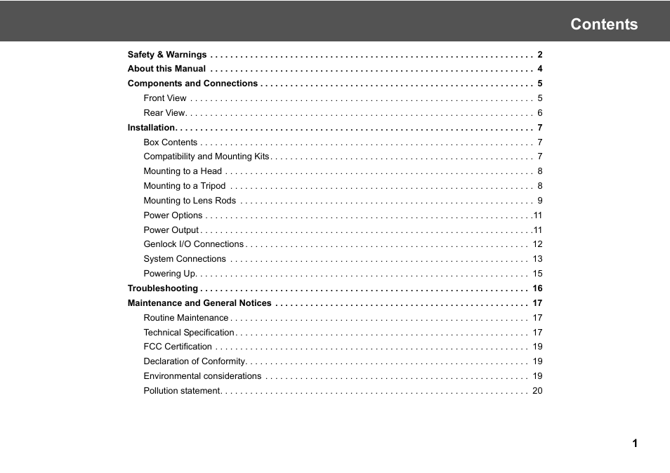 Vinten Radamec Virtual Reality interface (VRi) User Manual | Page 3 / 24