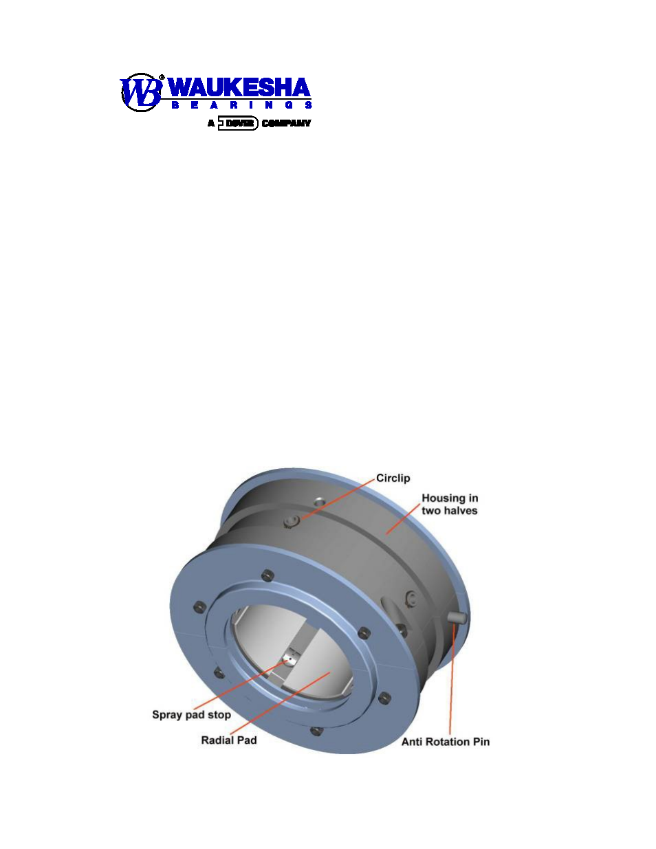 Waukesha Bearings Tilting Pad Radial Bearings User Manual | 3 pages
