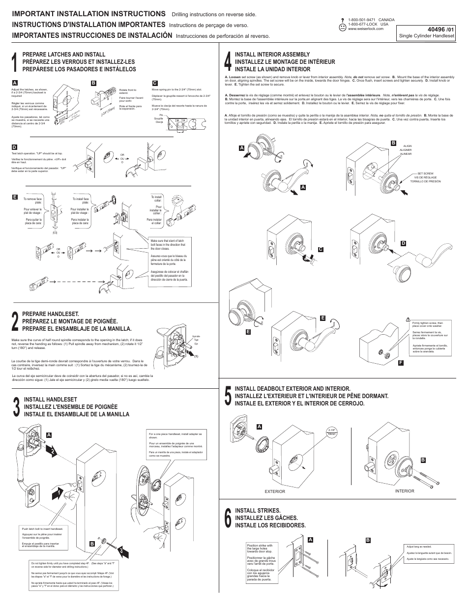 Weiser Collections Handlset User Manual | 2 pages