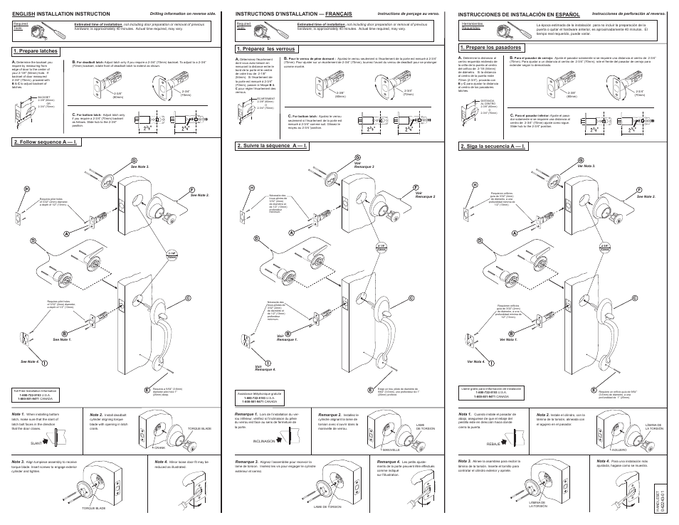 Weiser Elements Handleset User Manual | 2 pages