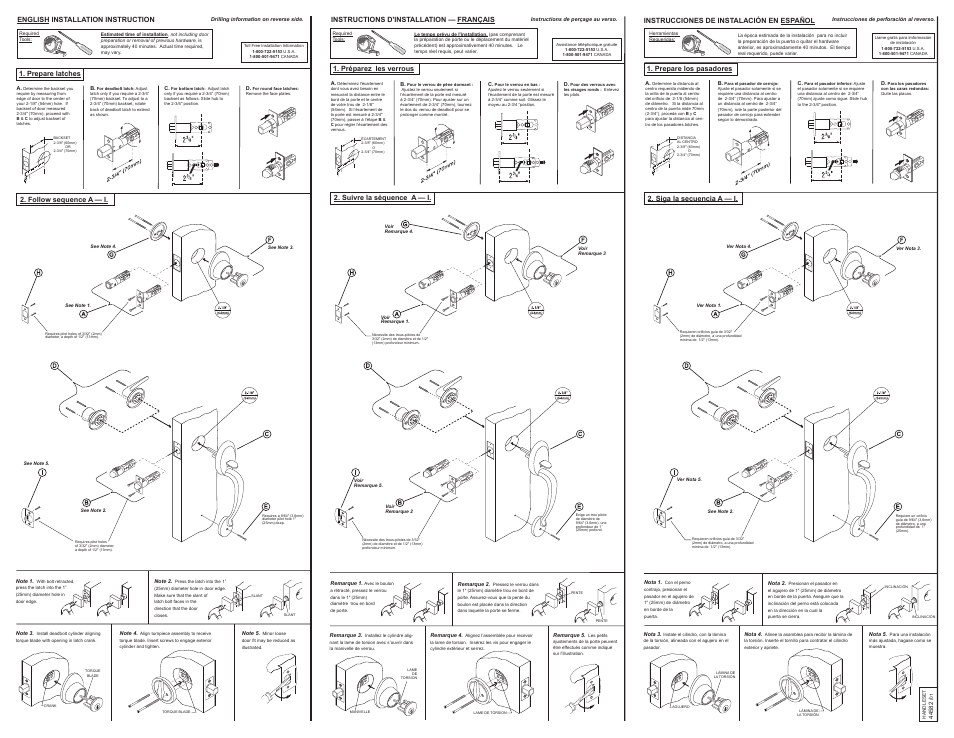 Weiser Safelock Handleset User Manual | 2 pages