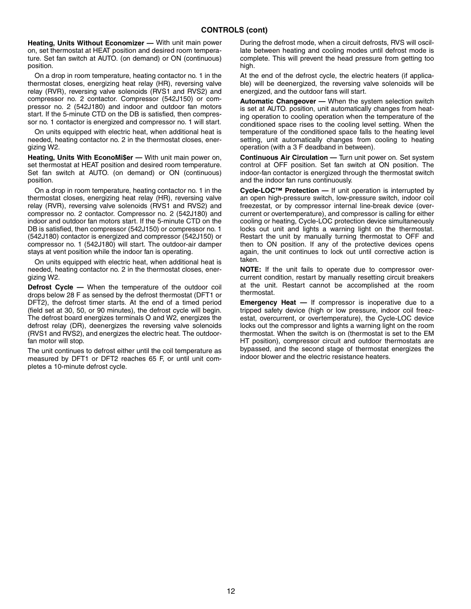 Bryant 548F User Manual | Page 12 / 122
