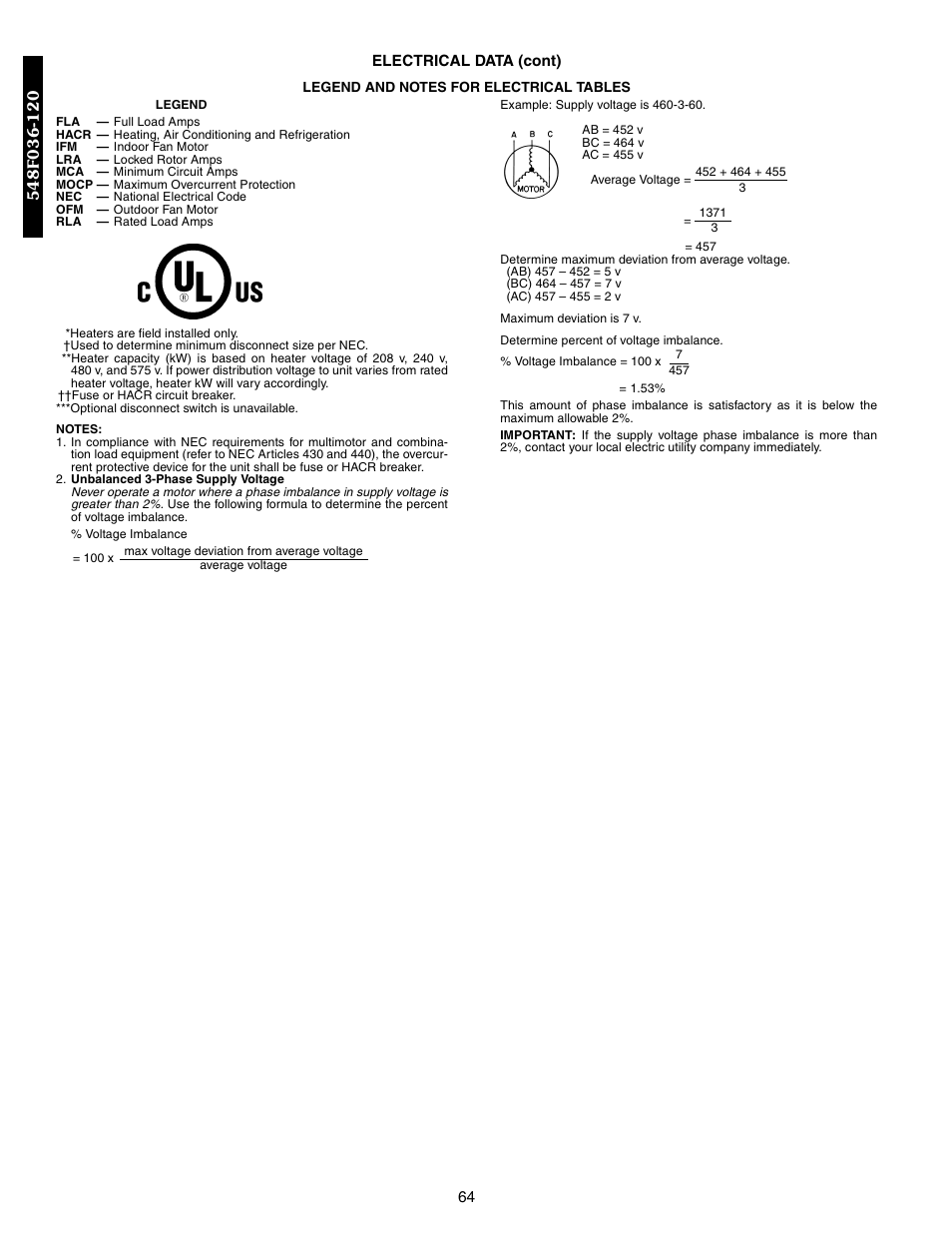 Bryant 548F User Manual | Page 64 / 122