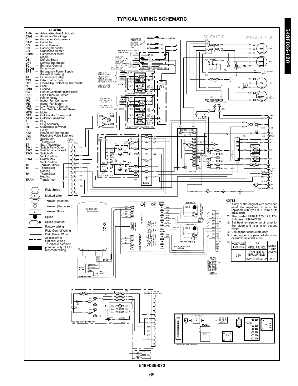 65 typical wiring schematic | Bryant 548F User Manual | Page 65 / 122