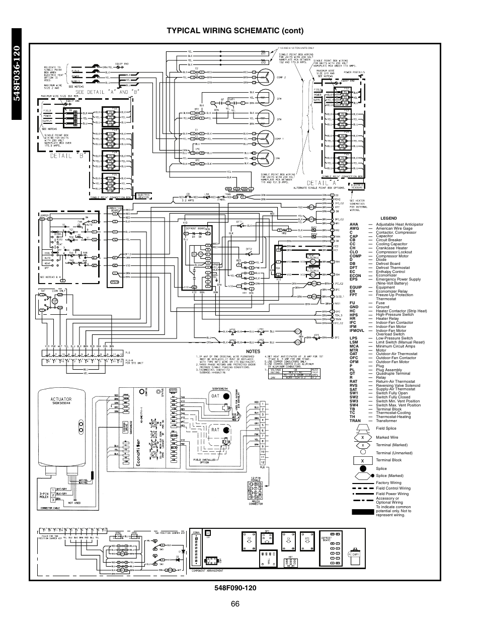66 typical wiring schematic (cont) | Bryant 548F User Manual | Page 66 / 122