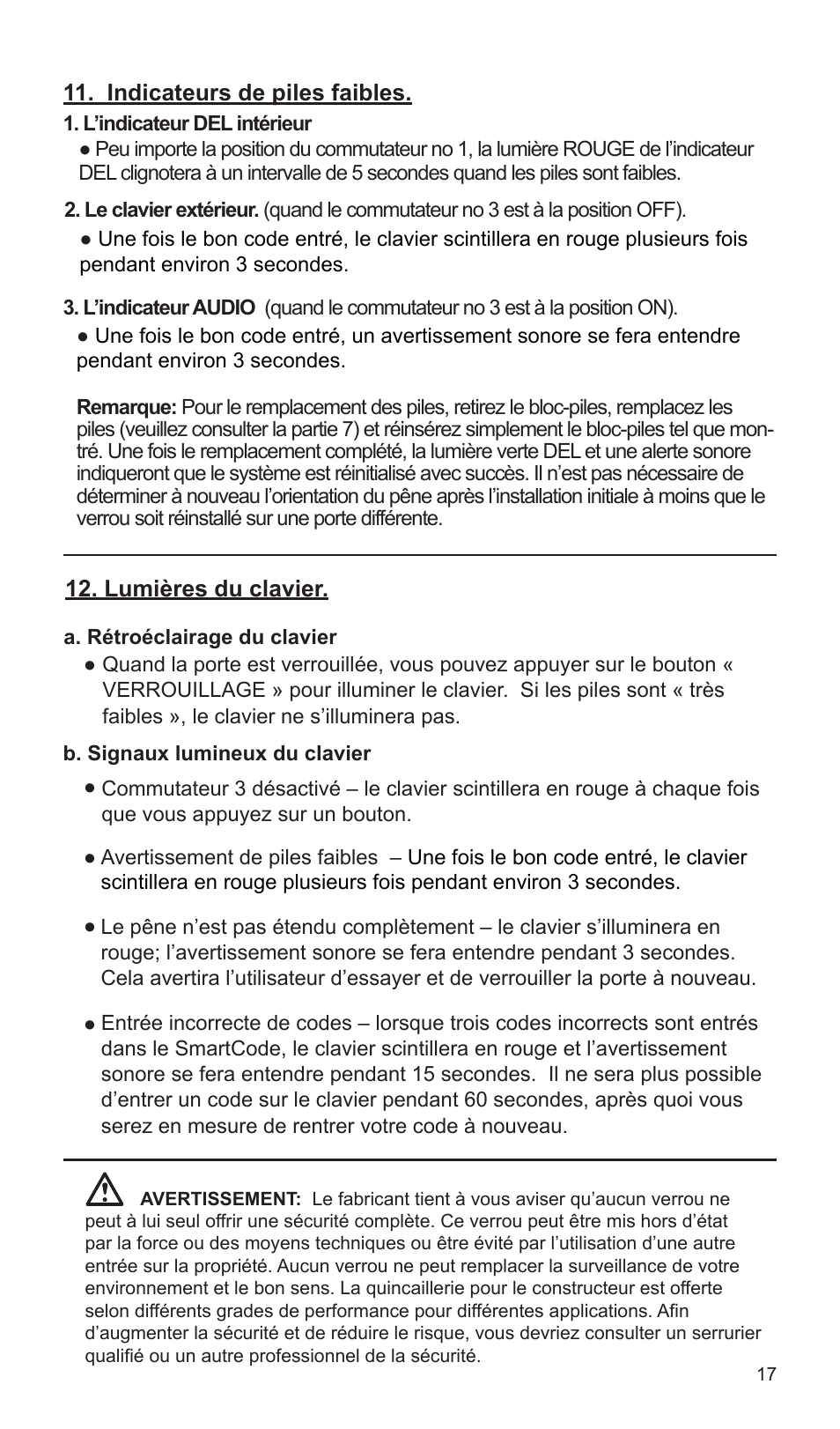 Weiser SmartCode5 - Traditional & Contemporary User Manual | Page 17 / 27