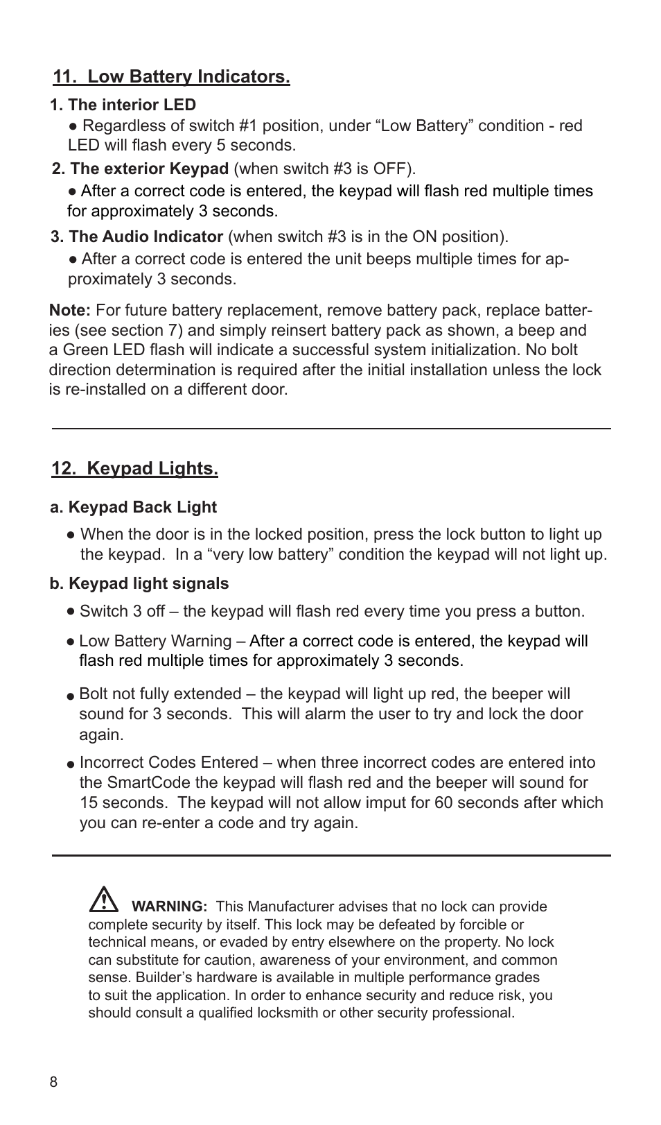 Weiser SmartCode5 - Traditional & Contemporary User Manual | Page 8 / 27